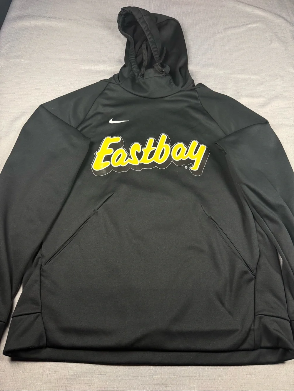 Nike Dri-FIT Eastbay Logo Hoodie Men’s M Black Athletic Pullover Sweatshirt